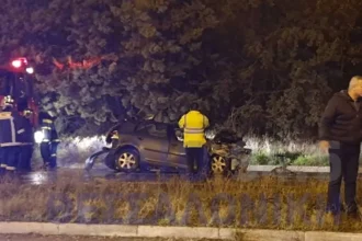 Θεσσαλονίκη: Αυτοκίνητο κόπηκε στη μέση μετά από σύγκρουση με άλλο ΙΧ με λαθρομετανάστες