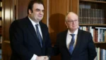Συνάντηση του Προέδρου της Δημοκρατίας Κωνσταντίνου Αν. Τασούλα με τον Υπουργό Εθνικής Οικονομίας και Οικονομικών και Πρόεδρο του Eurogroup Κυριάκο Πιερρακάκη