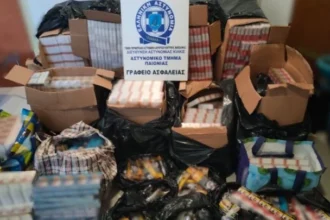 Κατασχέθηκε μεγάλη ποσότητα λαθραίων τσιγάρων και περισσότερα από 11 κιλά καπνού – Συνελήφθη ένα άτομο