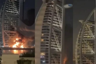 Το εμβληματικό ξενοδοχείο Μπουρτζ Αλ Αράμπ στο Ντουμπάι χτυπήθηκε από ιρανικό drone 