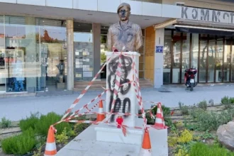 Θύμα βανδαλισμού η προτομή του αρχιφύλακα Γιώργου Λυγγερίδη