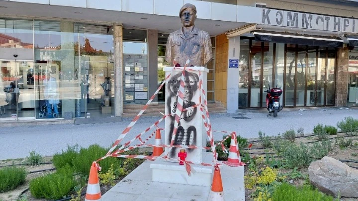 Θύμα βανδαλισμού η προτομή του αρχιφύλακα Γιώργου Λυγγερίδη