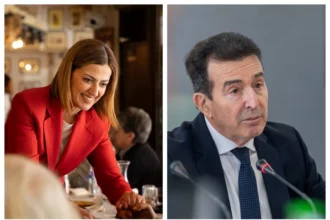 Χρυσοχοΐδης και Αγαπηδάκη στο Ίλιον μετά τη μεγάλη φωτιά που κατέστρεψε διαμερίσματα