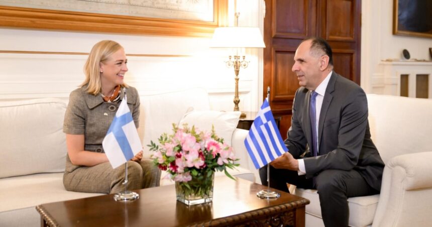 Συνάντηση Γεραπετρίτη με την ΥΠΕΞ της Φινλανδίας: “Οι δυο χώρες έχουν κοινές προτεραιότητες σχετικά με τις σύνθετες προκλήσεις της παρούσας γεωπολιτικής συγκυρίας”