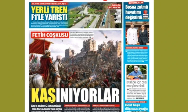 Μπλέκει Άλωση με ελληνοτουρκικά η εφημερίδα Türkiye: «Οι Έλληνες ξύνονται»