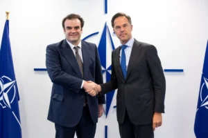 Συνάντηση Πιερρακάκη με τον Γενικό Γραμματέα του ΝΑΤΟ, Μαρκ Ρούτε