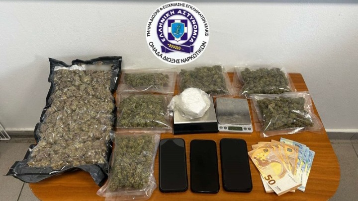 Θεσσαλονίκη: Δύο συλλήψεις για διακίνηση κοκαϊνης και κάνναβης