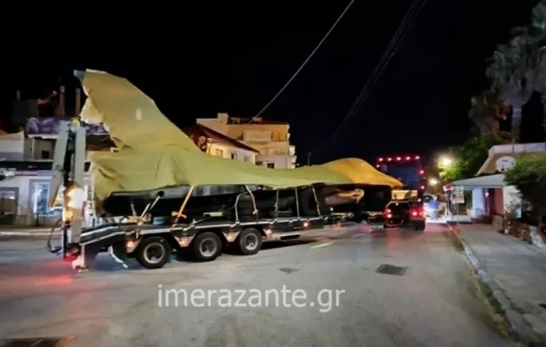 Με πλοίο της γραμμής αναχώρησε από τη Ζάκυνθο το F-16 που έκανε αναγκαστική προσγείωση